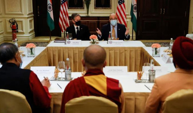 Risking Chinas anger Blinken meets representative of Dalai Lama in India